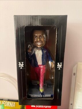 Francisco Lindor Bobblehead - Navy, Pink, White